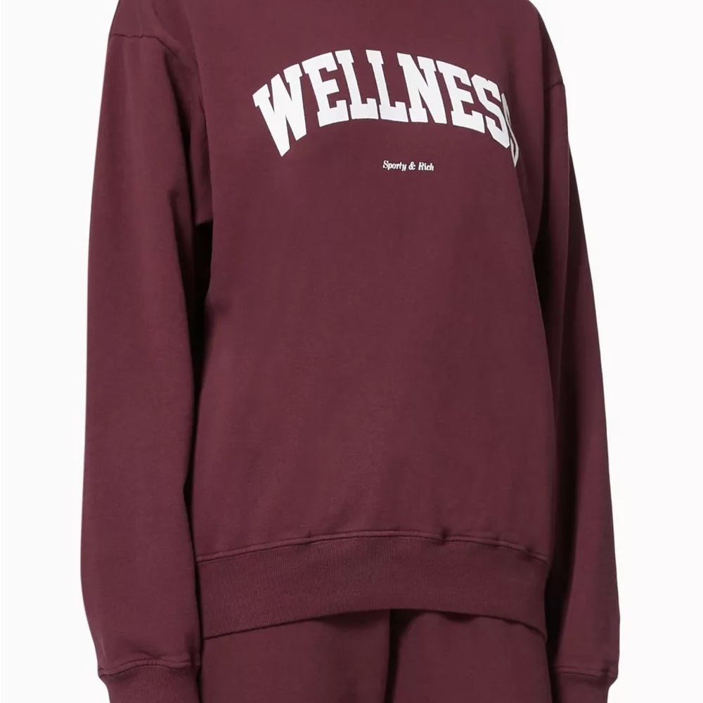 Sporty & Rich Burgundy Crewneck Sweatshirt